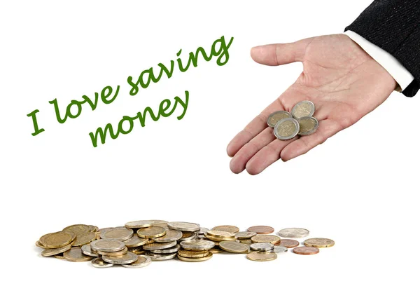 I love saving money — Stock Photo, Image