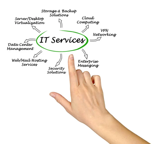 Diagrama de los servicios informáticos —  Fotos de Stock