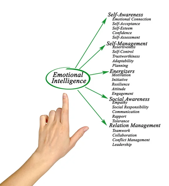 Diagrama de inteligencia emocional — Foto de Stock