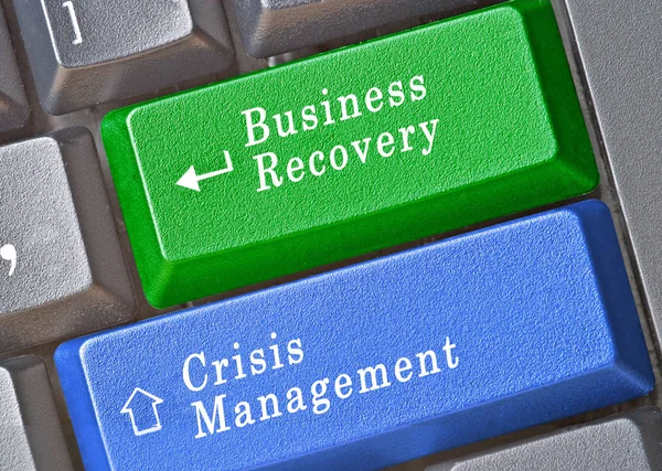 Keys for business recovery and crisis management — Stock Photo, Image