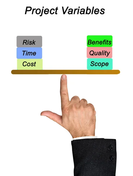 Diagrama del balance del proyecto —  Fotos de Stock