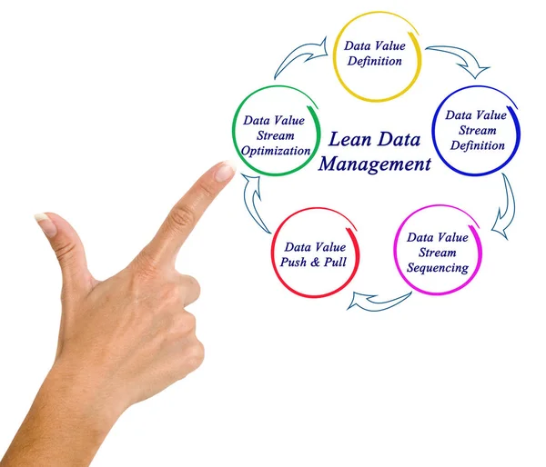 Diagramm des schlanken Datenmanagements — Stockfoto