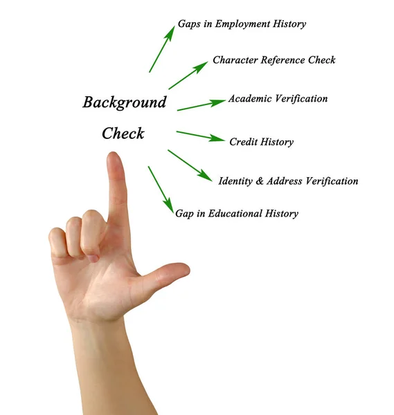 Diagramm der Hintergrundprüfung — Stockfoto