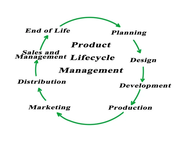 Diagram van Product Lifecycle Management — Stockfoto