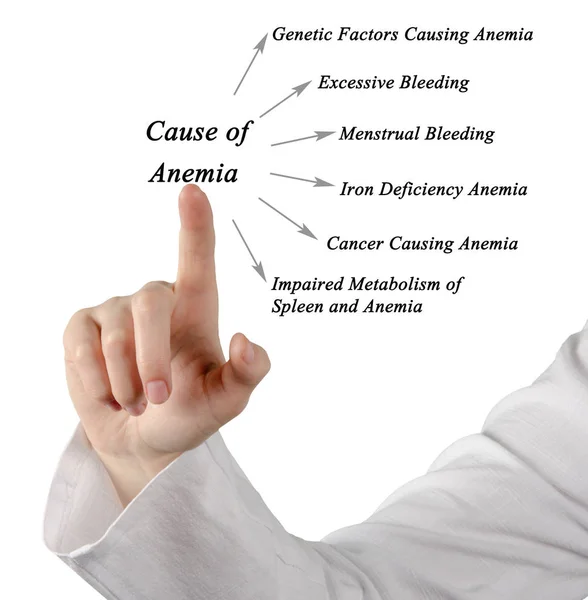 Diagram van oorzaken van anemie — Stockfoto