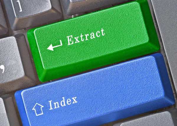 Claves para extraer e indexar — Foto de Stock