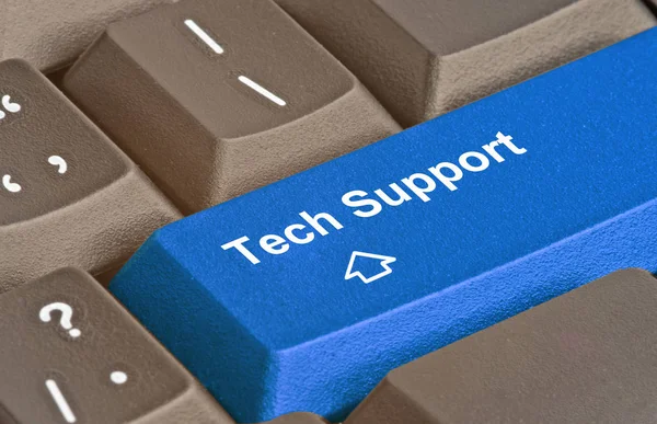 Chiave blu per il supporto tecnico — Foto Stock