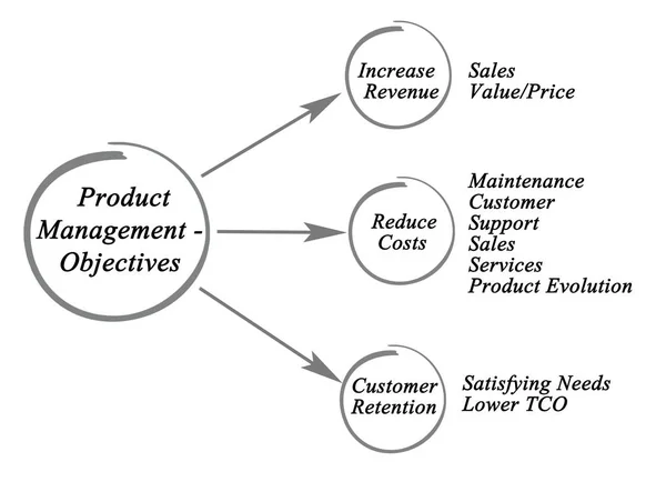 Diagram of Product Management - Objectives