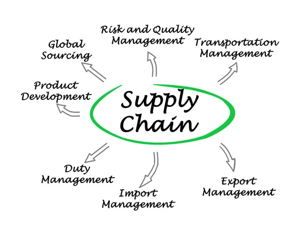 Schema della Supply Chain — Foto Stock