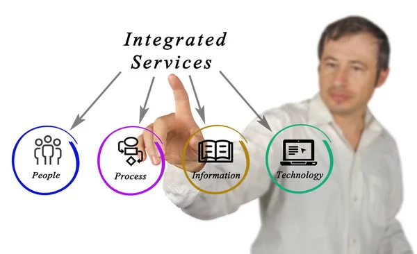 Diagramm integrierter Dienstleistungen — Stockfoto