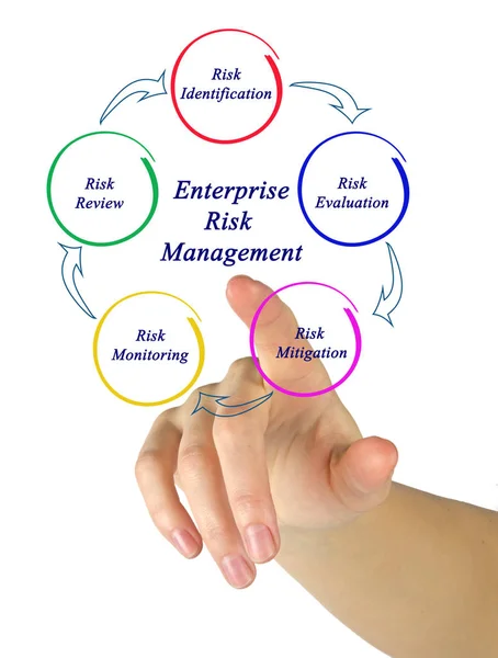 Diagrama de gestión de riesgos empresariales —  Fotos de Stock