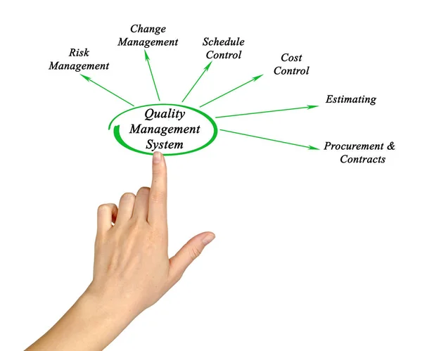 Diagrama do Sistema de Gestão da Qualidade — Fotografia de Stock