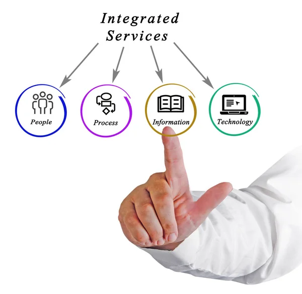 Diagram of integrated services — Stock Photo, Image