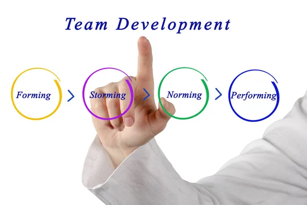 Diagram van teamontwikkeling — Stockfoto