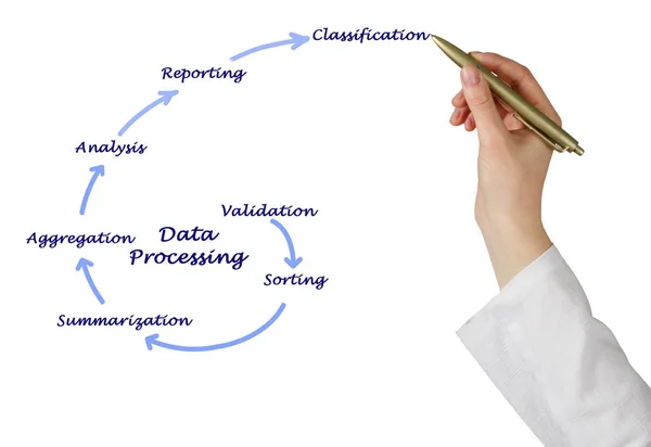 Diagram of Data Processing — Stock Photo, Image