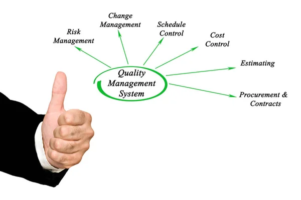 Diagrama do Sistema de Gestão da Qualidade — Fotografia de Stock