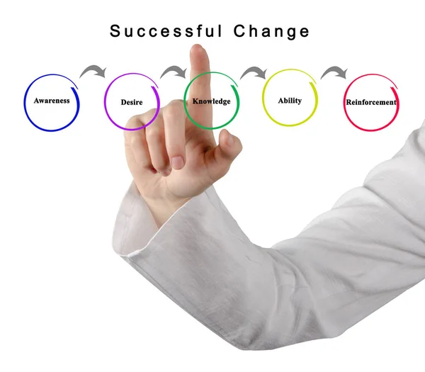 Diagram van succesvolle verandering — Stockfoto