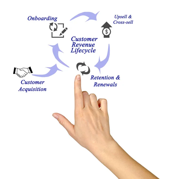 Schema del ciclo di vita delle entrate dei clienti — Foto Stock