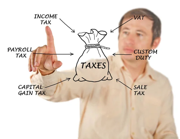 Diagrama de la estructura de la fiscalidad —  Fotos de Stock