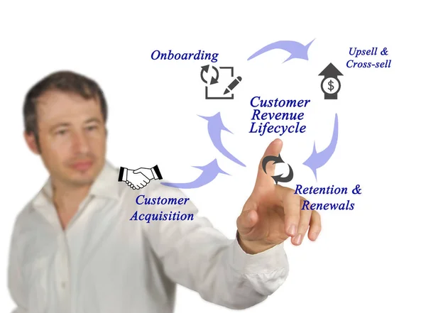 Diagram of Customer Revenue Lifecycle — Stock Photo, Image