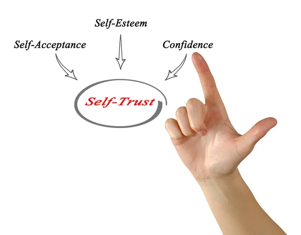 Diagrama de Si Mesmo - Confiança — Fotografia de Stock