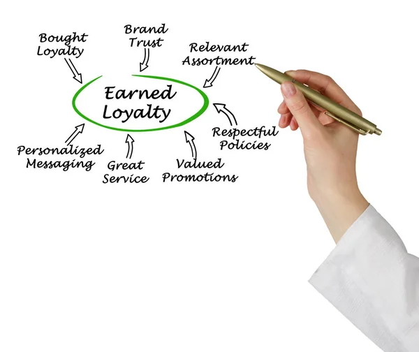 Diagramm der verdienten Loyalität — Stockfoto
