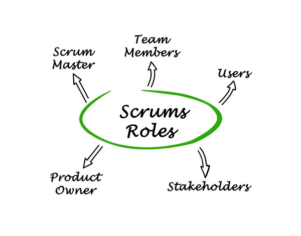 Diagrama de Roles de Scrums —  Fotos de Stock