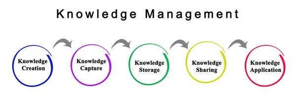 Diagram of Knowledge Management — Stock Photo, Image