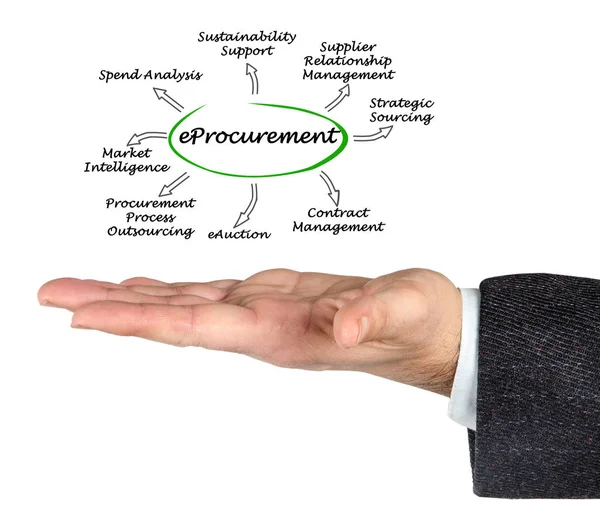 Eprocurement diyagramı sunulması — Stok fotoğraf