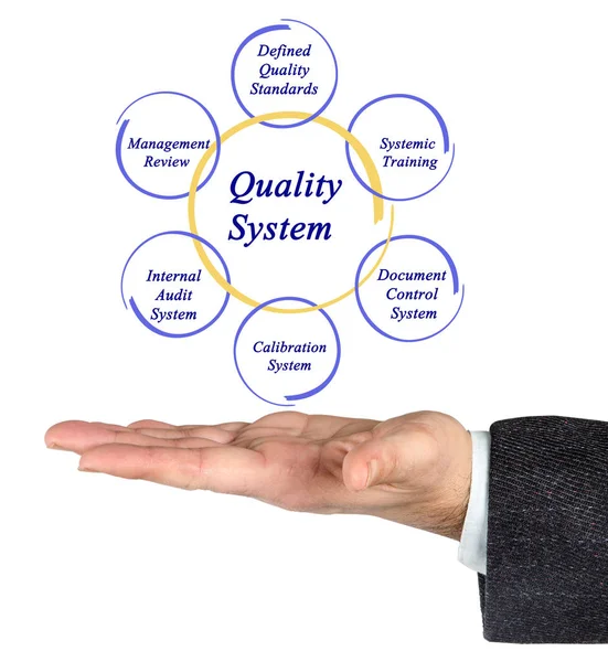 Diagram av kvalitetssystem — Stockfoto
