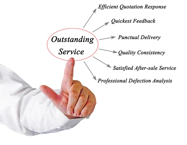 Diagram of Outstanding Service — Stock Photo, Image