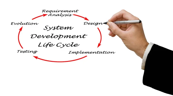 Ciclo de vida del desarrollo del sistema (SDLC) ) —  Fotos de Stock