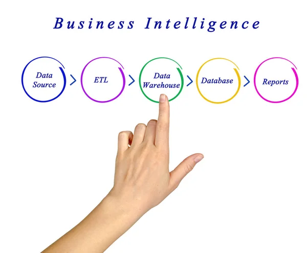 Diagrama Business Intelligence — Fotografie, imagine de stoc