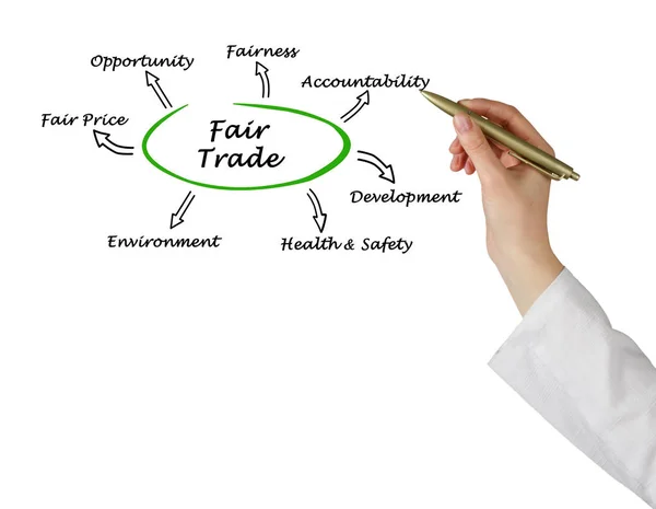 Diagrama del comercio justo — Foto de Stock