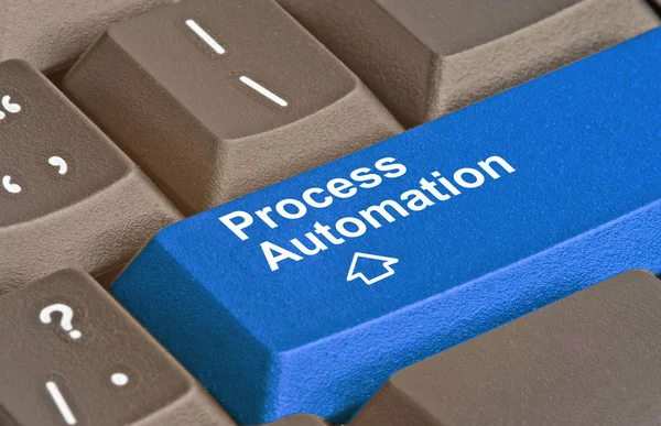 Keyboard with hot key for process automation — Stock Photo, Image