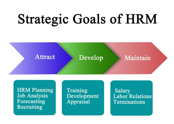 Стратегические цели HRM — стоковое фото