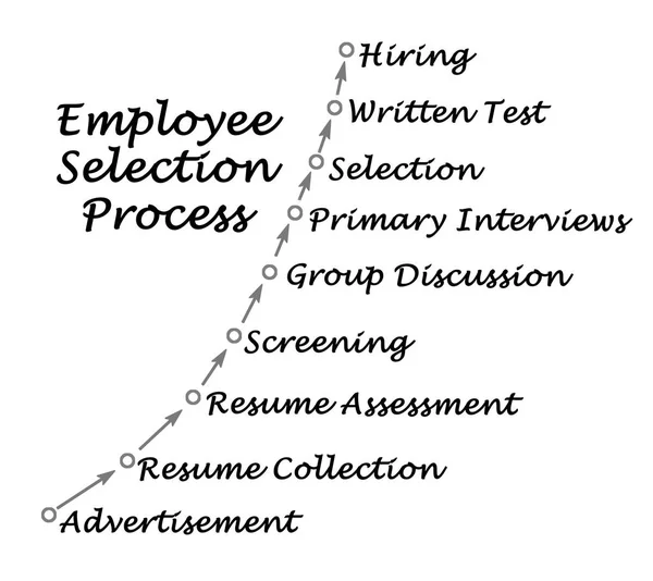 Diagrama do Processo de Seleção de Empregados — Fotografia de Stock