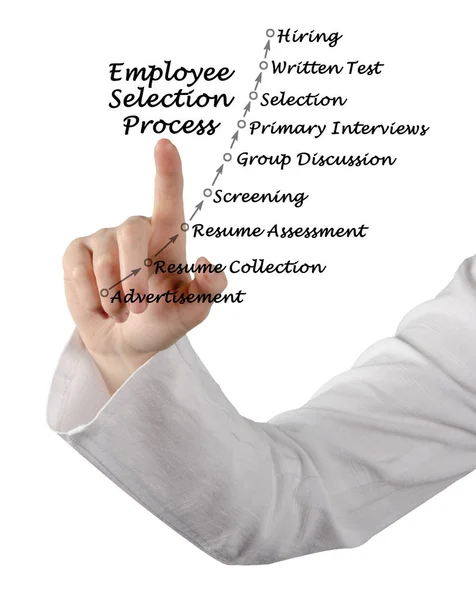 Diagramme du processus de sélection des employés — Photo