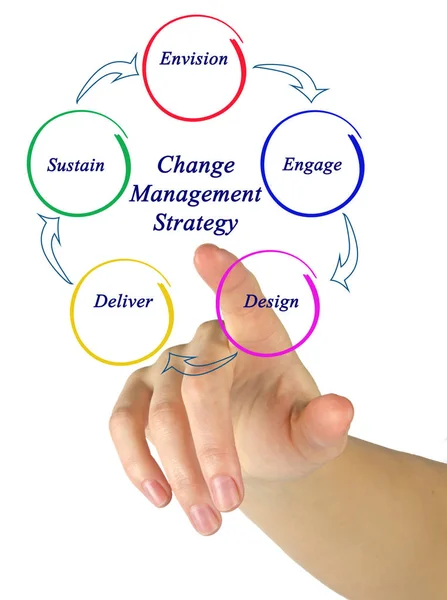 Diagrama de la estrategia de gestión del cambio —  Fotos de Stock