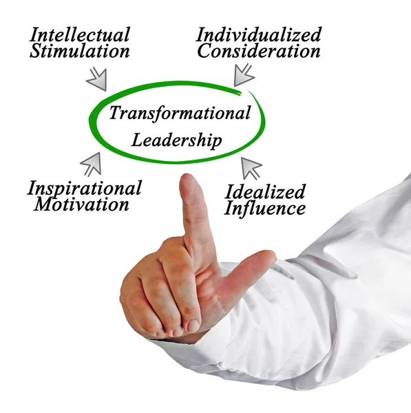 Diagramm einer transformativen Führung — Stockfoto