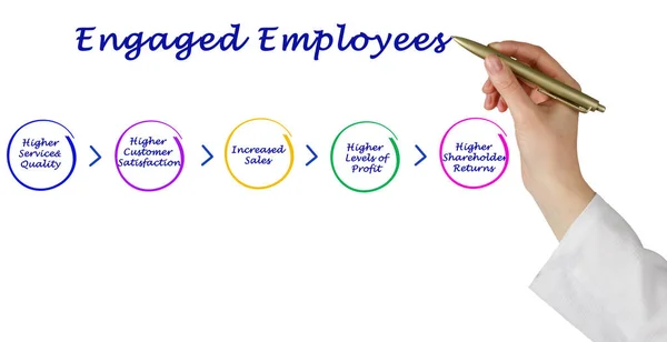 Diagrama de funcionários engajados — Fotografia de Stock