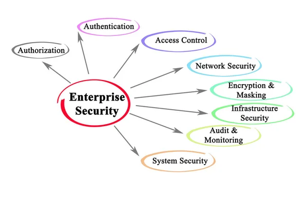 Diagrama de Seguridad Empresarial —  Fotos de Stock