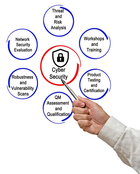 Diagramm der Cybersicherheit — Stockfoto