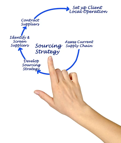 Diagrama de la estrategia de abastecimiento —  Fotos de Stock