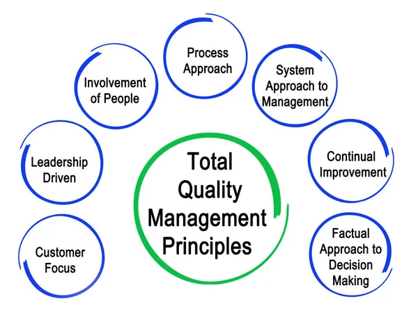 Total kvalitet förvaltningsprinciper — Stockfoto