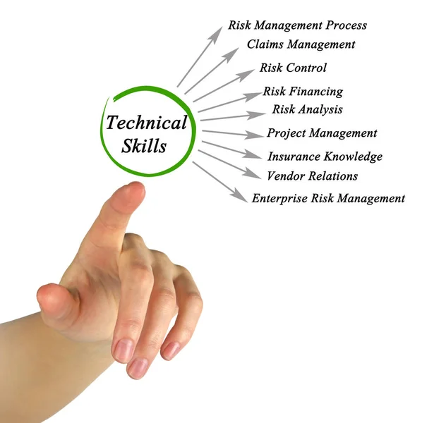 Diagrama de habilidades técnicas — Foto de Stock