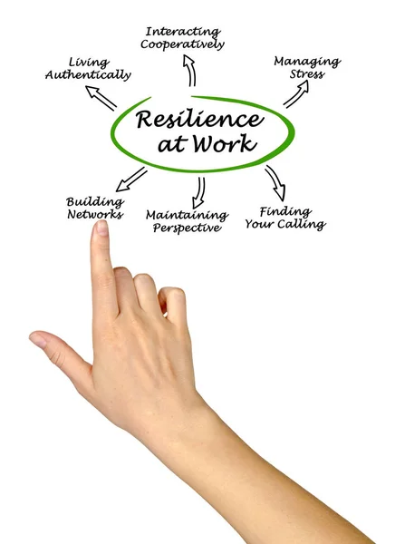Diagrama de resiliência no trabalho — Fotografia de Stock