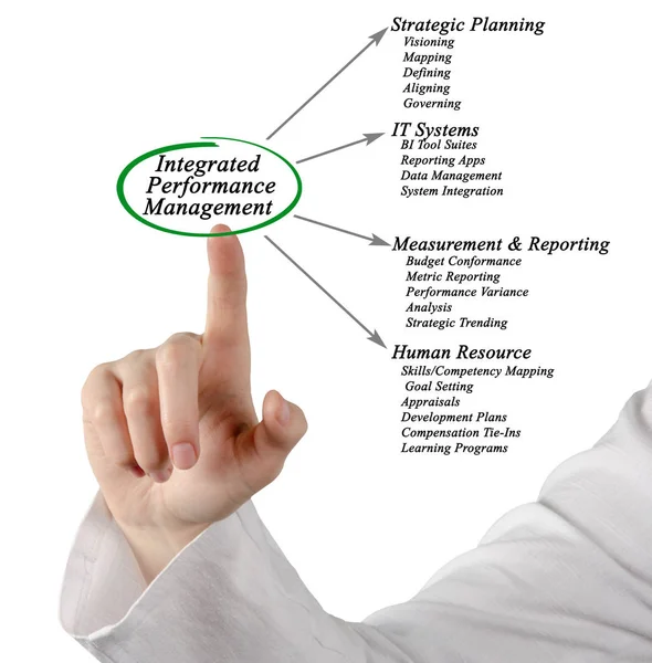 Diagram van een geïntegreerd Performancemanagement — Stockfoto