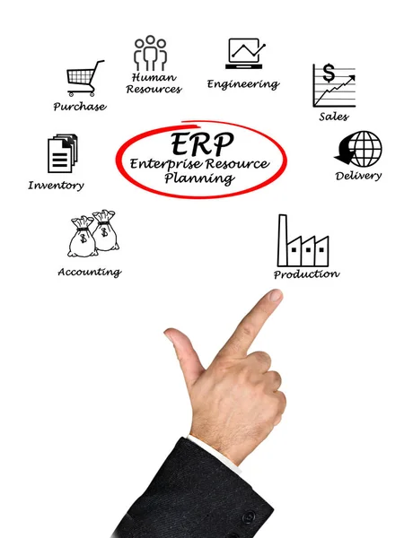 Diagrama de planificación de recursos empresariales — Foto de Stock