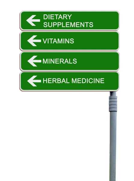 Direction road sign to Dietary  Supplements — Stock Photo, Image